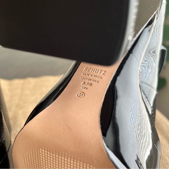 SCHUTZ Zayne Mary Jane Platform Pump in Black Patent Size 9.5 NWOT - Picture 13 of 16